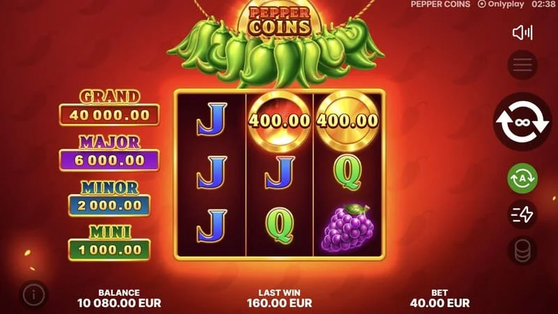 Pepper Coins - Bonusmünzen in der Hold and Win Runde