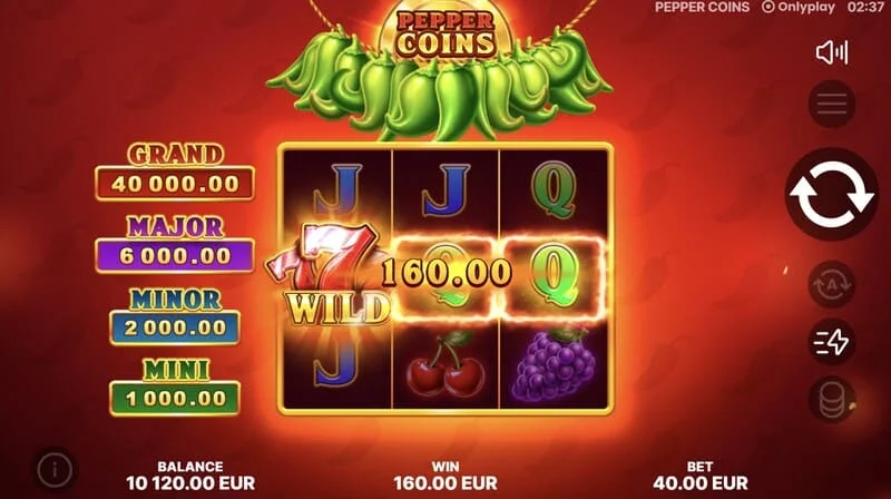 Pepper Coins - Wild und Gewinnkombination